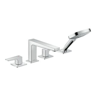hansgrohe Fertigmontageset Metropol 4-L-Wannenrand-EHM, m HG, A 197mm, chr