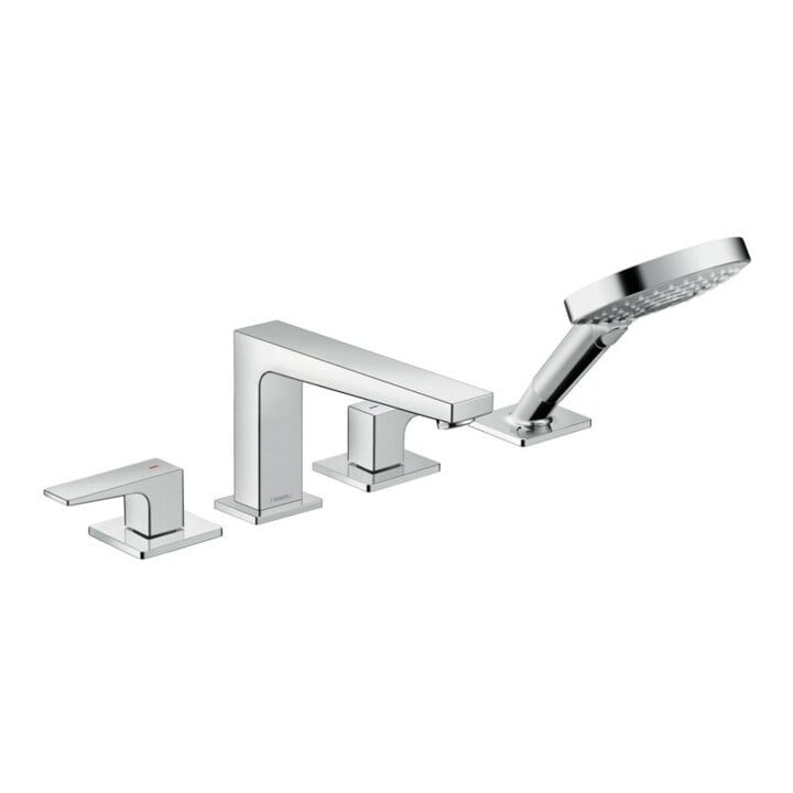hansgrohe Fertigmontageset Metropol 4-L-Wannenrand-EHM, m HG, A 197mm, chr