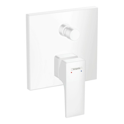 hansgrohe Fertigmontageset Metropol UP-Wannen-Einhebelmischer, mit Hebelgriff, mattweiß