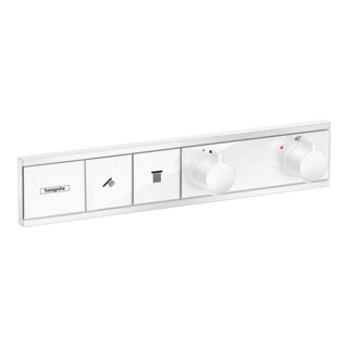 hansgrohe Fertigmontageset RainSelect UP-Thermostat, 2 Verbraucher, mattweiß