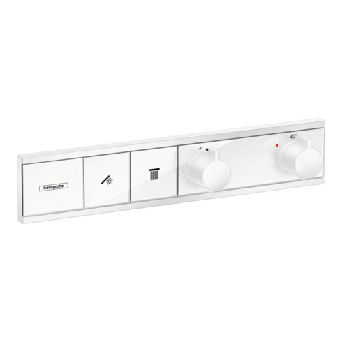 hansgrohe Fertigmontageset RainSelect UP-Thermostat, 2 Verbraucher, mattweiß