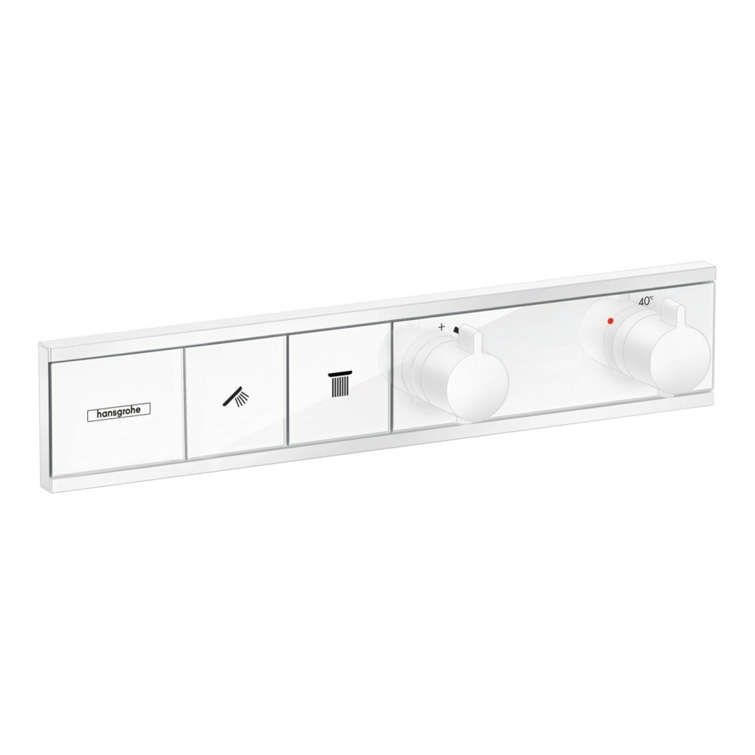 hansgrohe Fertigmontageset RainSelect UP-Thermostat, 2 Verbraucher, mattweiß