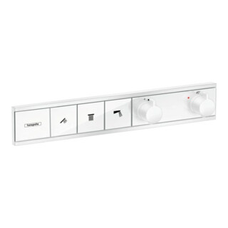 hansgrohe Fertigmontageset RainSelect UP-Thermostat, 3 Verbraucher, mattweiß