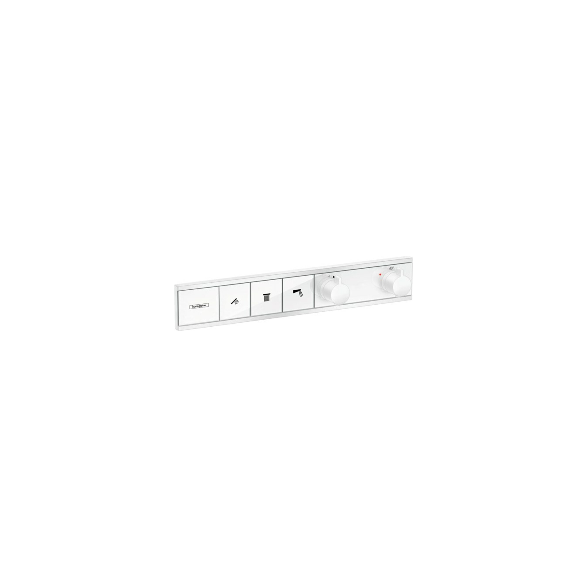 hansgrohe Fertigmontageset RainSelect UP-Thermostat, 3 Verbraucher, mattweiß