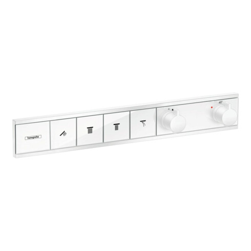 hansgrohe Fertigmontageset RainSelect UP-Thermostat, 4 Verbraucher, mattweiß