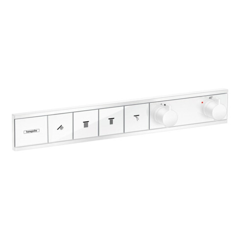hansgrohe Fertigmontageset RainSelect UP-Thermostat, 4 Verbraucher, mattweiß