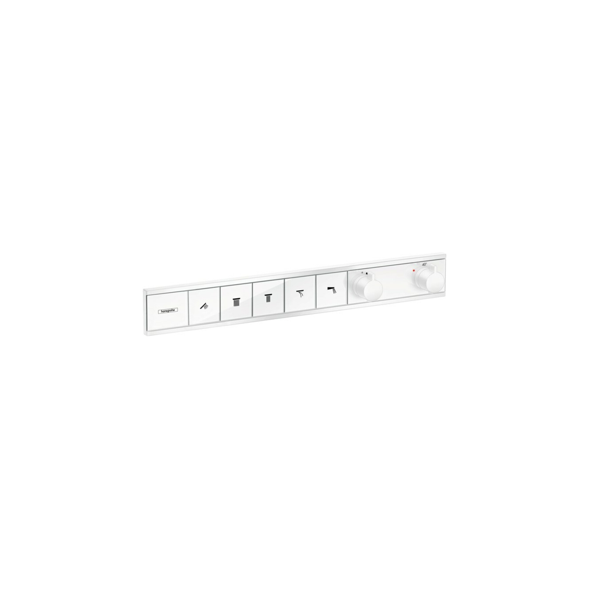 hansgrohe Fertigmontageset RainSelect UP-Thermostat, 5 Verbraucher, mattweiß