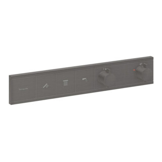hansgrohe Fertigmontageset RainSelect UP-THM, 3 Verbr., brushed black chrome