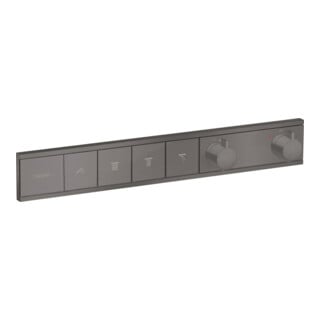 hansgrohe Fertigmontageset RainSelect UP-THM, 4 Verbr., brushed black chrome