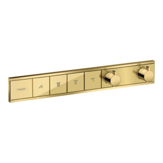 hansgrohe Fertigmontageset RainSelect UP-THM, 4 Verbr., polished gold optic
