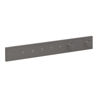 hansgrohe Fertigmontageset RainSelect UP-THM, 5 Verbr., brushed black chrome
