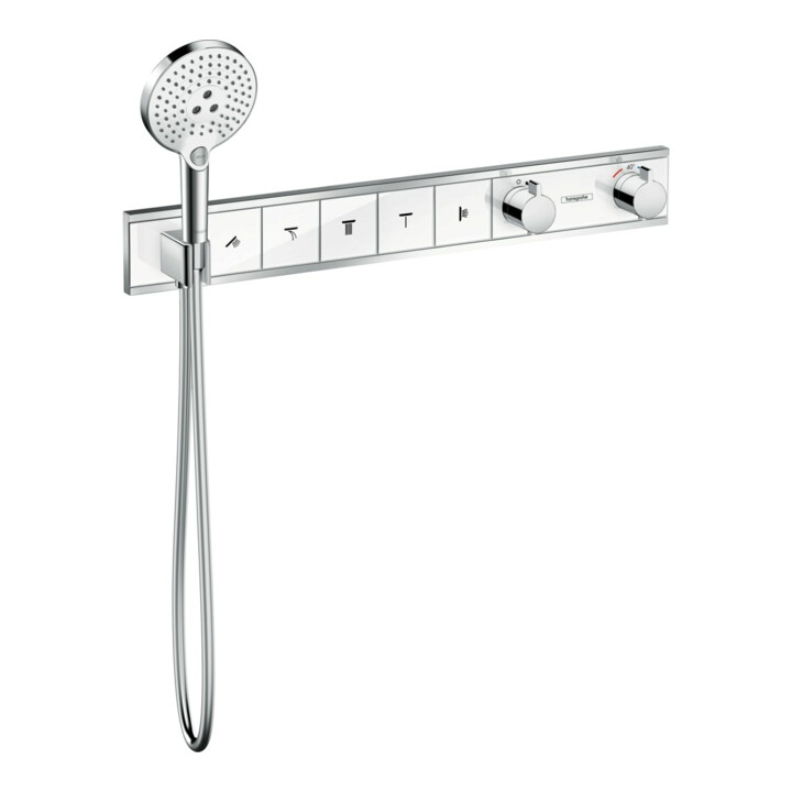 hansgrohe Fertigmontageset RainSelect UP-THM, m i. Brauseha., 5 Verbr., we/vc