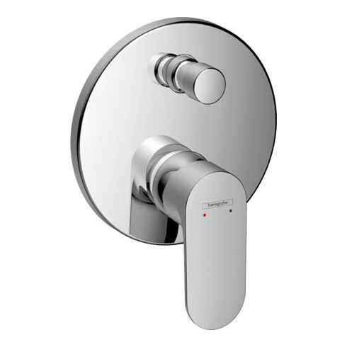 hansgrohe Fertigmontageset Rebris S UP-Wannen-Einhebelmischer, 2 Verbraucher, chrom