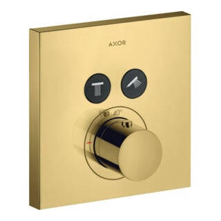 hansgrohe Fertigmontageset ShowerSelect UP-THM, 2 Verbr., eck., pol. gold optic