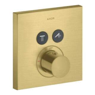 hansgrohe Fertigmontageset ShowerSelect UP-THM, 2 Verbr., eckig, brushed brass