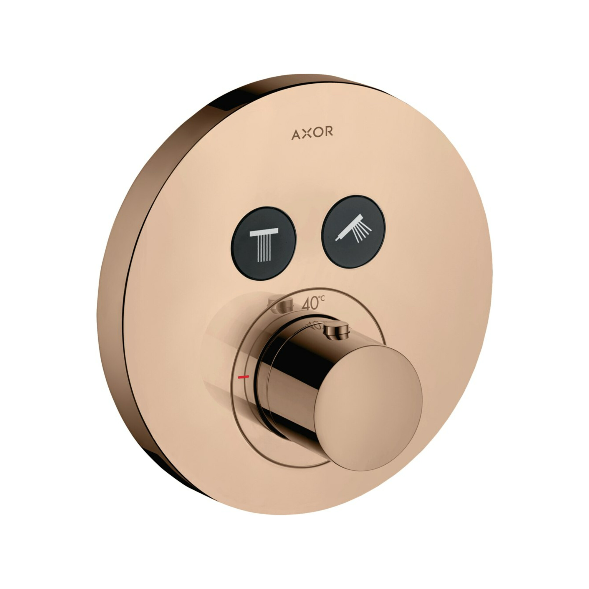hansgrohe Fertigmontageset ShowerSelect UP-THM, 2 Verbr., rd, polished red gold