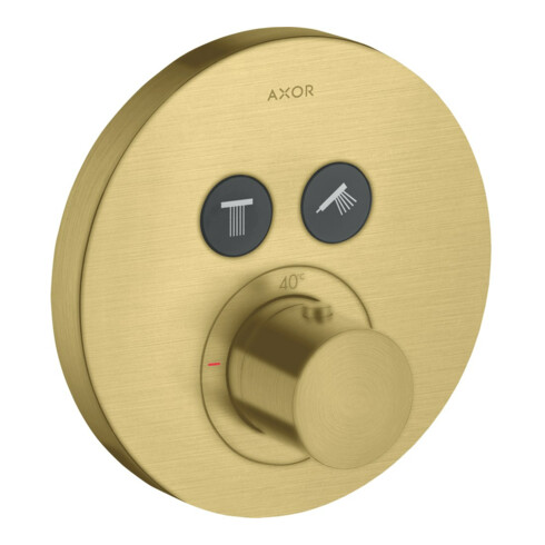 hansgrohe Fertigmontageset ShowerSelect UP-THM, 2 Verbr., rund, brushed brass