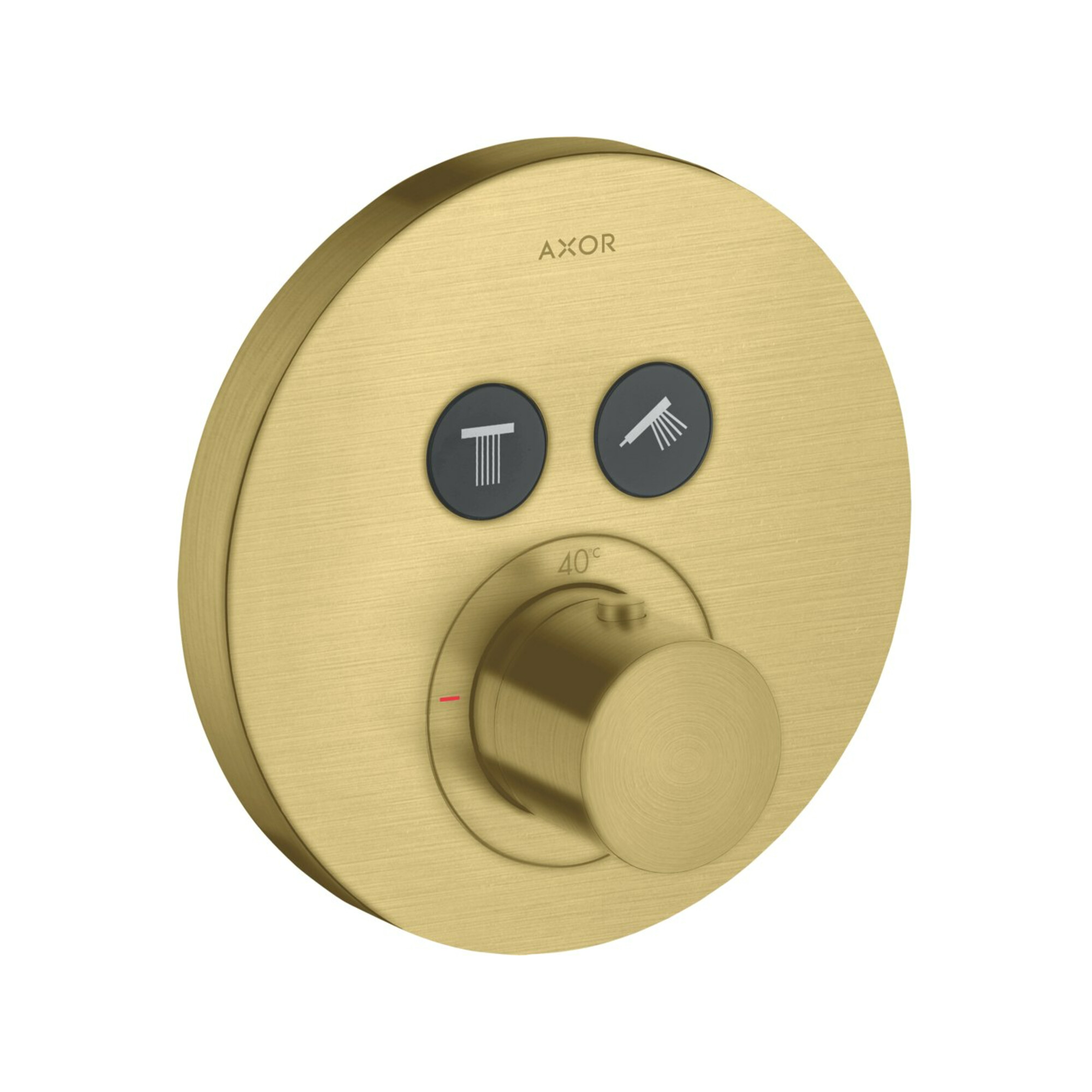 hansgrohe Fertigmontageset ShowerSelect UP-THM, 2 Verbr., rund, brushed brass