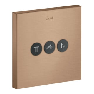 hansgrohe Fertigmontageset ShowerSelect UP-Vtl, 3 Verbr., eck., brushed red gold