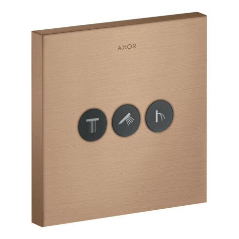 hansgrohe Fertigmontageset ShowerSelect UP-Vtl, 3 Verbr., eck., brushed red gold