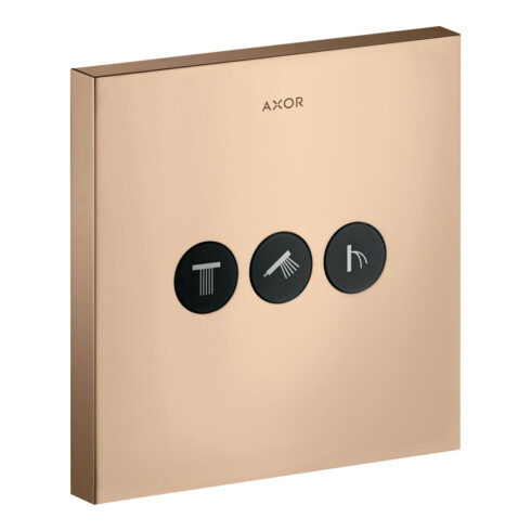 hansgrohe Fertigmontageset ShowerSelect UP-Vtl, 3 Verbr., eck., pol. red gold