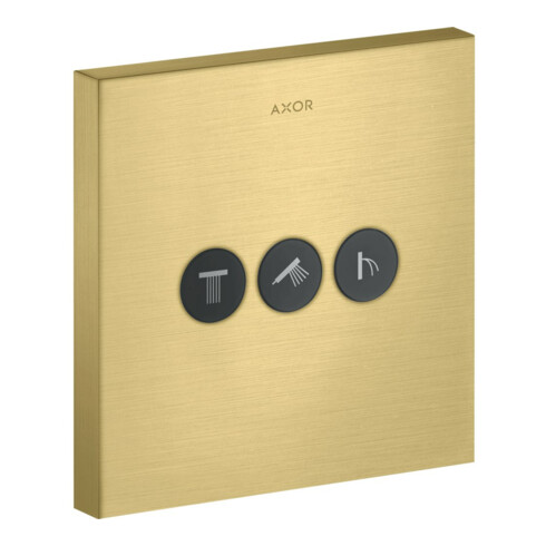 hansgrohe Fertigmontageset ShowerSelect UP-Vtl, 3 Verbr., eckig, brushed brass