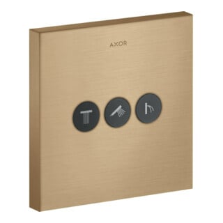 hansgrohe Fertigmontageset ShowerSelect UP-Vtl, 3 Verbr., eckig, brushed bronze
