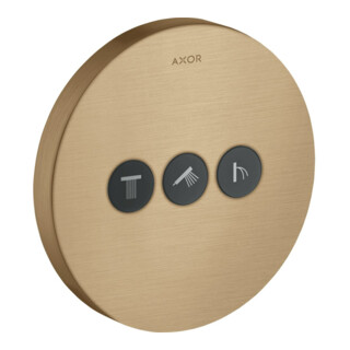 hansgrohe Fertigmontageset ShowerSelect UP-Vtl, 3 Verbr., rund, brushed bronze