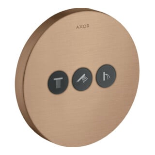 hansgrohe Fertigmontageset ShowerSelect UP-Vtl, 3 Verbr., rund, brushed red gold