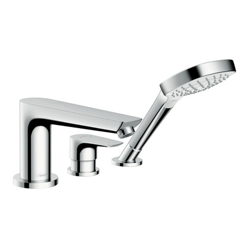 hansgrohe Fertigmontageset Talis E 3-Loch-Wannenrandarmatur, chrom