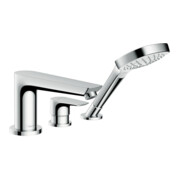hansgrohe Fertigmontageset Talis E 3-Loch-Wannenrandarmatur, chrom