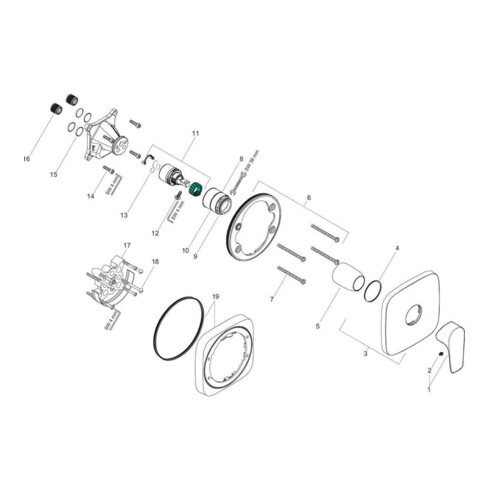 hansgrohe Fertigmontageset TALIS E Unterputz-Brausemischer chrom
