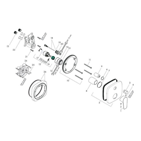 hansgrohe Fertigmontageset TALIS E Unterputz-Wannenmischer chrom