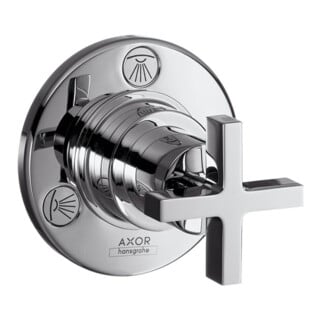 hansgrohe Fertigmontageset Trio/Quattro UP-Ab- u. Umstellvent., m Kreuz, chrom