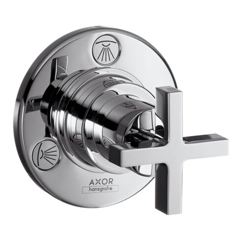 hansgrohe Fertigmontageset Trio/Quattro UP-Ab- u. Umstellvent., m Kreuz, chrom