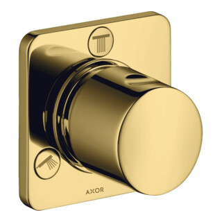 hansgrohe Fertigmontageset Trio/Quattro UP-Ab- u. Umstellvent., pol. gold optic