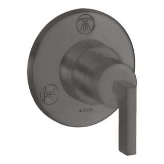 hansgrohe Fertigmontageset Trio/Quattro UP-Ab- + Um-V, m Hebel, brush. bla vc