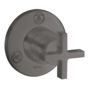 hansgrohe Fertigmontageset Trio/Quattro UP-Ab- + Um-V, m Kreuz, brush. bla vc