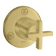 hansgrohe Fertigmontageset Trio/Quattro UP-Ab- + Um-V, m Kreuz, brush. br-1
