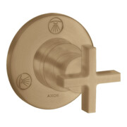 hansgrohe Fertigmontageset Trio/Quattro UP-Ab- + Um-V, m Kreuz, brush. bron