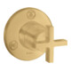 hansgrohe Fertigmontageset Trio/Quattro UP-Ab- + Um-V, m Kreuz, brush. gol opt-1