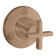 hansgrohe Fertigmontageset Trio/Quattro UP-Ab- + Um-V, m Kreuz, brush. r gol