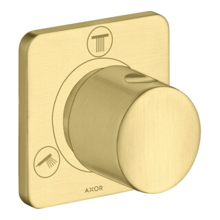 hansgrohe Fertigmontageset Trio/Quattro UP-Ab- und Umstellventil, brushed brass
