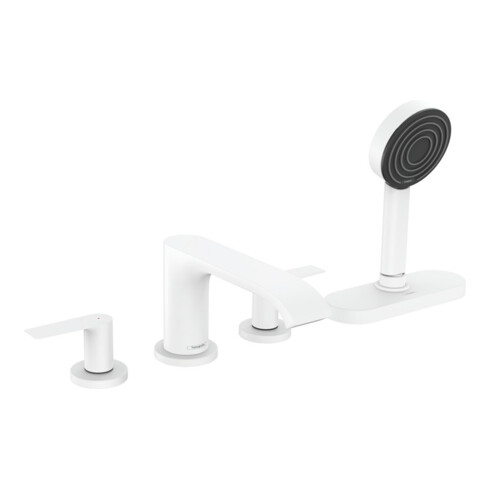 hansgrohe Fertigmontageset Vivenis 4-L-BW-Rand-Arm., mit sBox, mattweiß