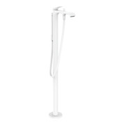 hansgrohe Fertigmontageset Vivenis Wannen-Einhebelmischer, bodenstehend, mattweiß
