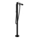 hansgrohe Fertigmontageset Vivenis Wannen-Einhebelmischer, bodenstehend, schwarz matt