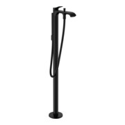 hansgrohe Fertigmontageset Vivenis Wannen-Einhebelmischer, bodenstehend, schwarz matt