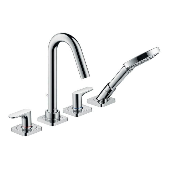 hansgrohe Fertigset Axor Citterio 4-Loch Wannenrandarmatur 135mm chrom
