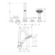 hansgrohe Fertigset Axor Citterio 4-Loch Wannenrandarmatur 135mm chrom
