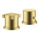 hansgrohe Fertigset Axor Citterio E 2-L-BW-Rand-Arm., m Thermostat, brush. brass-1